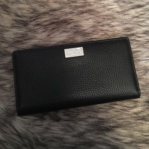 NEW Kate Spade black soft leather wallet
